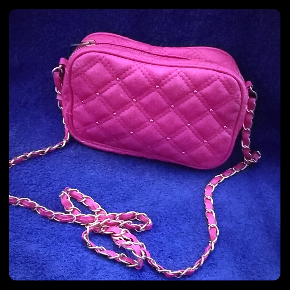 Pink/ gold crossbody